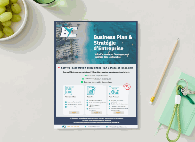 Descriptif service Business plan image and text block